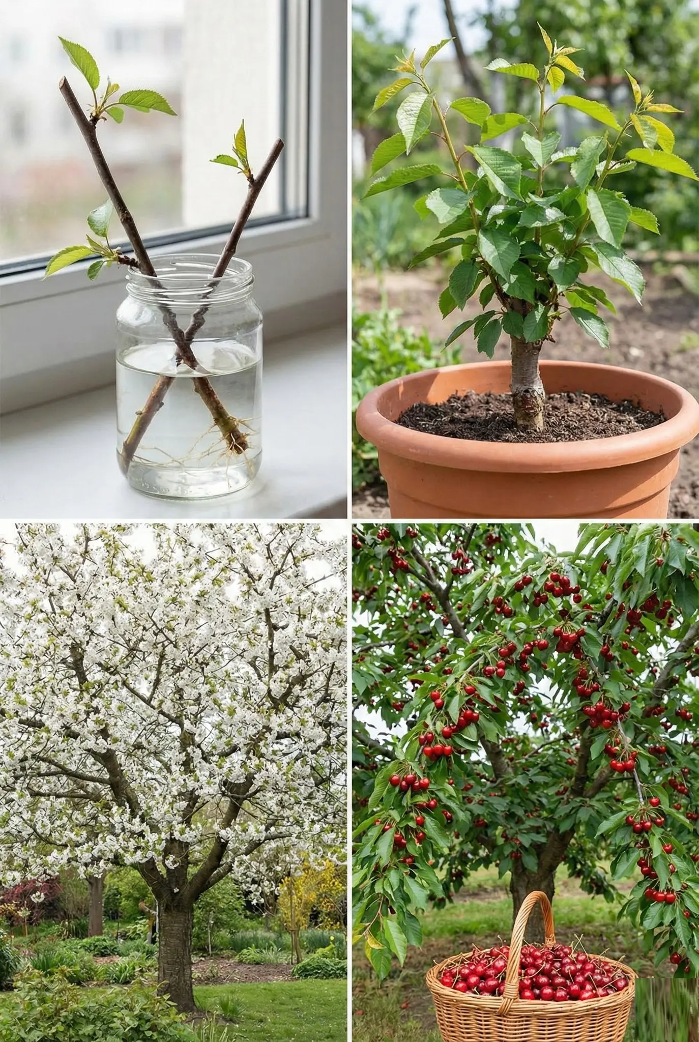 One Cherry Tree How to grow a cherry tree in no time: you will have juicy fruits ...